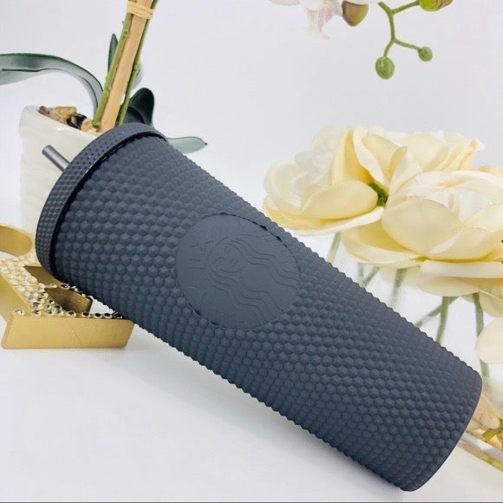 2019 Matte Black 3D Studded Starbucks Tumbler Cup - Picture 3 of 6
